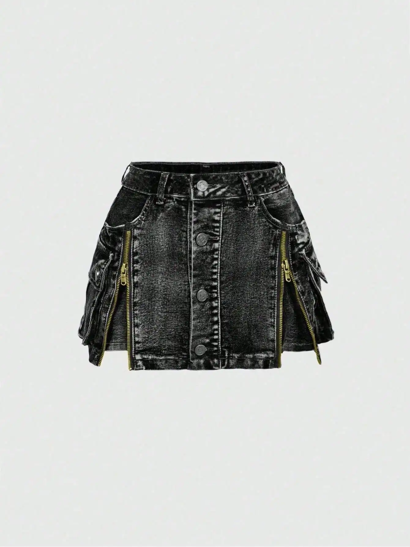 Y2K Vintage Washed Zipper Closure Low Waist Mini Denim Skirt
Y2K Vintage Washed Zipper Closure Low Waist Mini Denim Skirt
