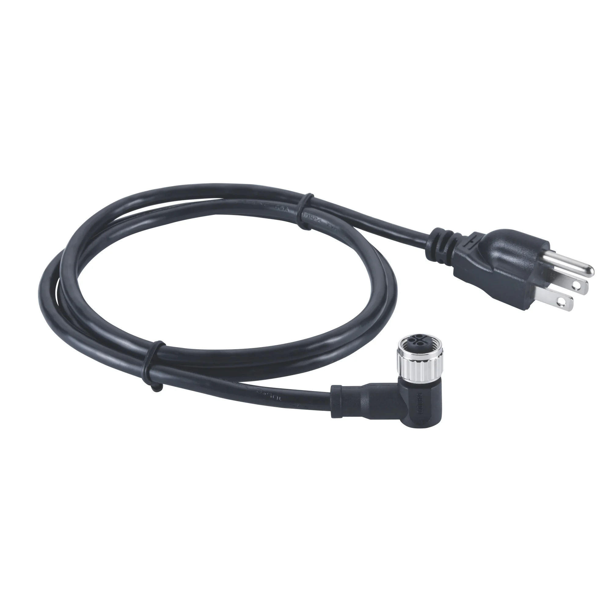 M12 S Code Female Right Angled 3 Pin Connector to NEMA 5-15P USA Power Plug Molded 1M PVC 14AWG Cable
M12 S Code Female Right Angled 3 Pin Connector to NEMA 5-15P USA Power Plug Molded 1M PVC 14AWG Cable
