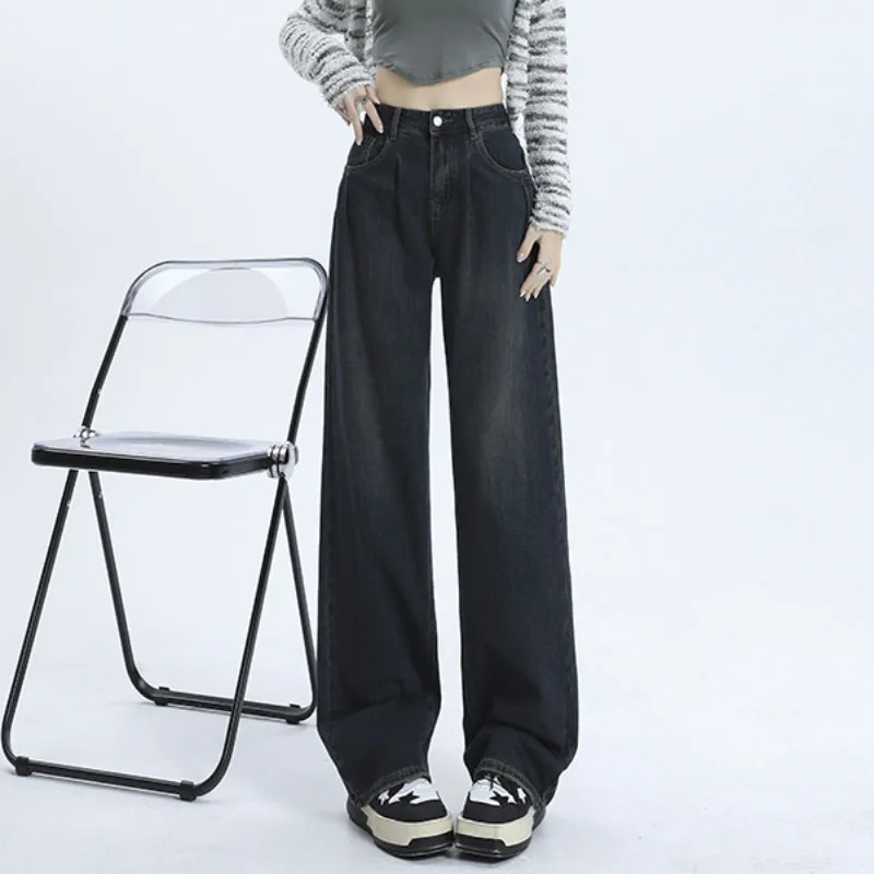 Women Casual Jeans High Waist Straight Loose Wide Leg Pants Vintage Thin Versatile Trousers
Women Casual Jeans High Waist Straight Loose Wide Leg Pants Vintage Thin Versatile Trousers