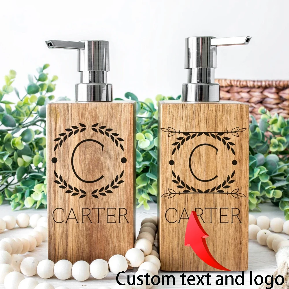Custom Creative Teak Wood Decoration Soap Dispenser for Bathroom Kitchen Countertop Large Capacity Personalized Custom Bottle
Custom Creative Teak Wood Decoration Soap Dispenser for Bathroom Kitchen Countertop Large Capacity Personalized Custom Bottle