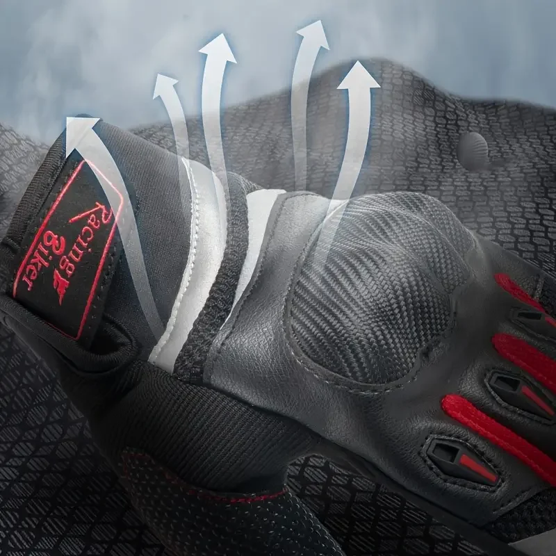 Unisex Breathable Motorcycle Gloves with Carbon Fiber Protection, Polyester Fiber Knitted for Racing & Daily Riding All Seasons
Unisex Breathable Motorcycle Gloves with Carbon Fiber Protection, Polyester Fiber Knitted for Racing & Daily Riding All Seasons