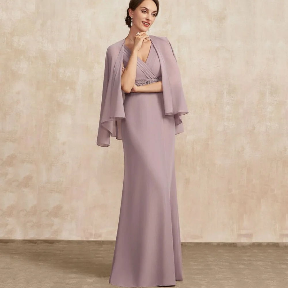 V Neck Customized Mother Dress Chiffon Elegant Mermaid Long Sleeves Bridal Party Gowns Crystal Formal Occasion Bridal Dresses
V Neck Customized Mother Dress Chiffon Elegant Mermaid Long Sleeves Bridal Party Gowns Crystal Formal Occasion Bridal Dresses