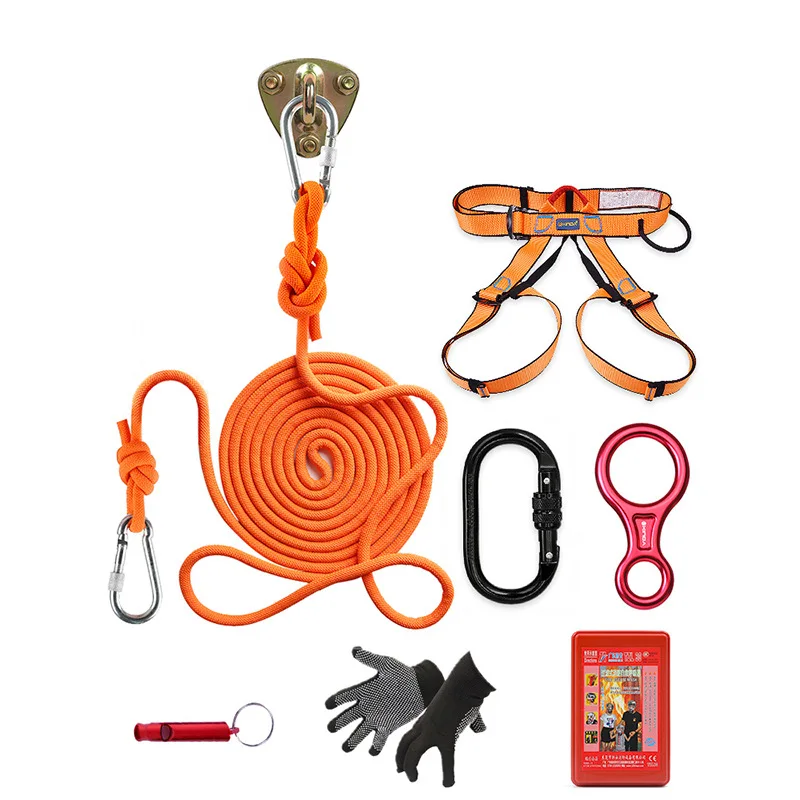 Be suitable for the life-saving safety rope of the descender, fire escape survival set
Be suitable for the life-saving safety rope of the descender, fire escape survival set