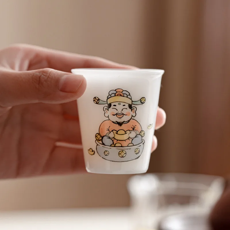 Blanc De Chine Hand-Painted Amass Fortunes Tea Cup Ceramic Household Kung Fu Set Single National Fashion Creative
Blanc De Chine Hand-Painted Amass Fortunes Tea Cup Ceramic Household Kung Fu Set Single National Fashion Creative