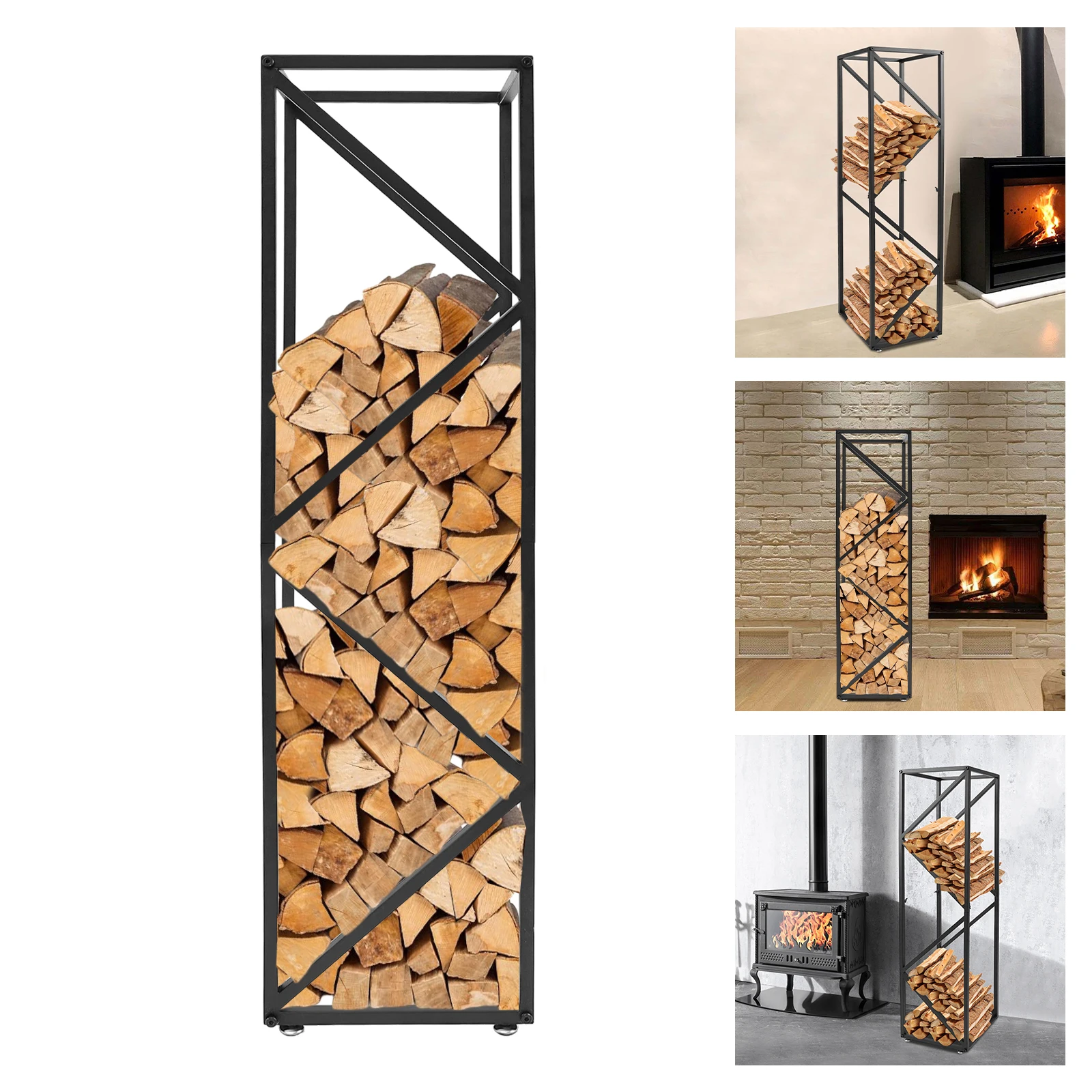 Firewood Rack Adjustable Foot Storage Holder Firewood Storage Rack for Fireplace & Outdoor Fire Pits
Firewood Rack Adjustable Foot Storage Holder Firewood Storage Rack for Fireplace & Outdoor Fire Pits