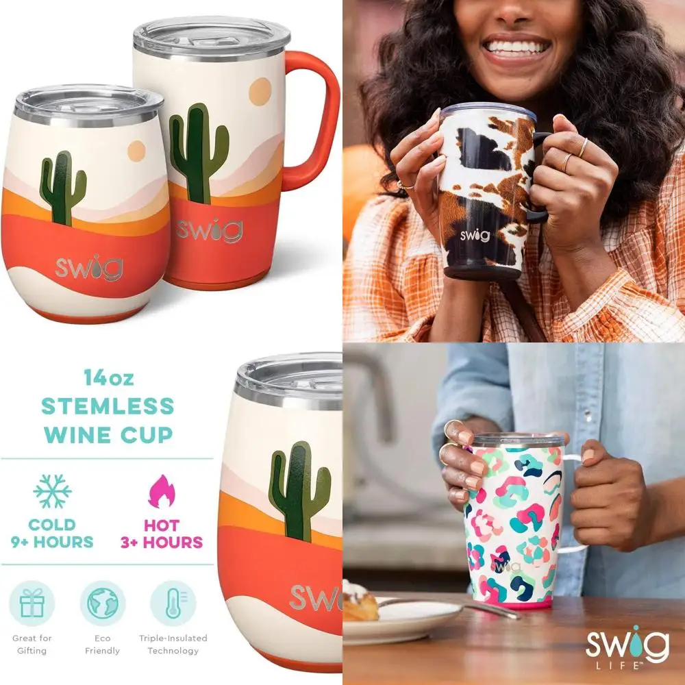 Double-Walled 18oz Travel Mug with Handle and 14oz Insulated Wine Tumbler - Stainless Steel, Dishwasher Safe, Car Cup Holder Com
Double-Walled 18oz Travel Mug with Handle and 14oz Insulated Wine Tumbler - Stainless Steel, Dishwasher Safe, Car Cup Holder Com