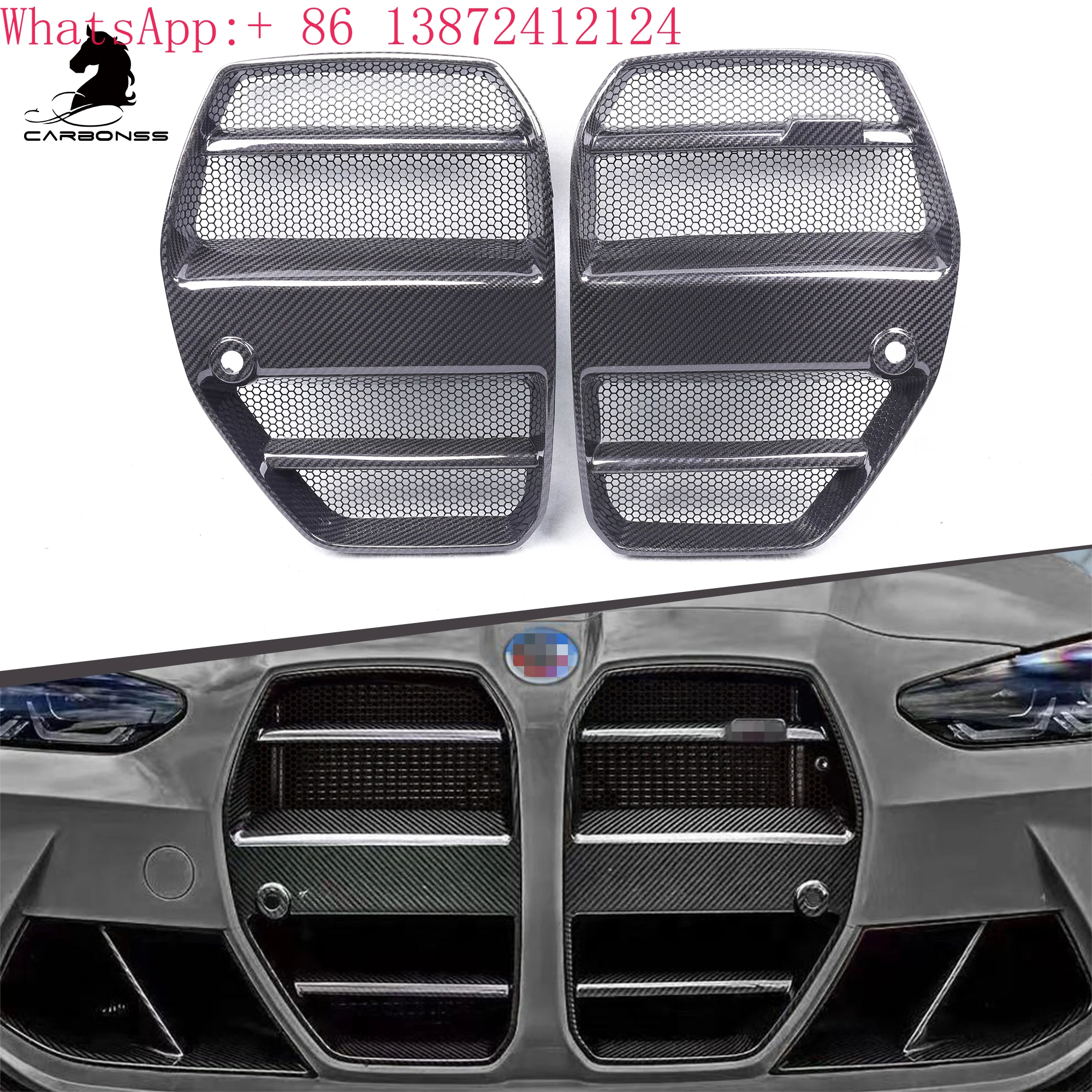 Auto Parts ST Type Dry Carbon Front Bumper Grill Mesh Grille for Bmw M4 G82 Competition 2021+
Auto Parts ST Type Dry Carbon Front Bumper Grill Mesh Grille for Bmw M4 G82 Competition 2021+