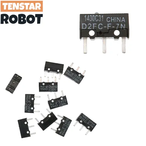 10Pcs/Lot New Authentic For OMRON 5 million times Mouse Micro Switch D2FC-F-7N Mouse Button Fretting D2FC-E-7N D2FC