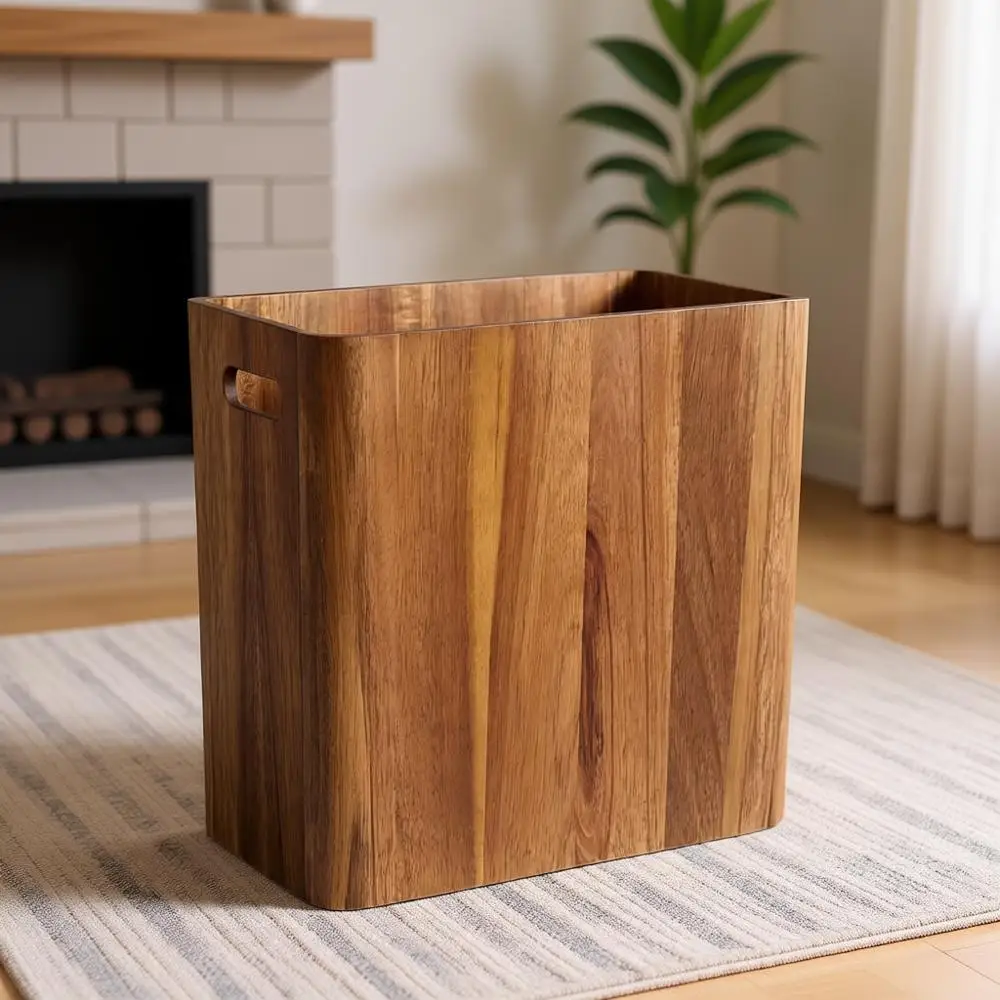3 Gallon Wooden Wastebasket, Acacia Wood Trash Can with Handles, Suitable for Home and Office Decor
3 Gallon Wooden Wastebasket, Acacia Wood Trash Can with Handles, Suitable for Home and Office Decor