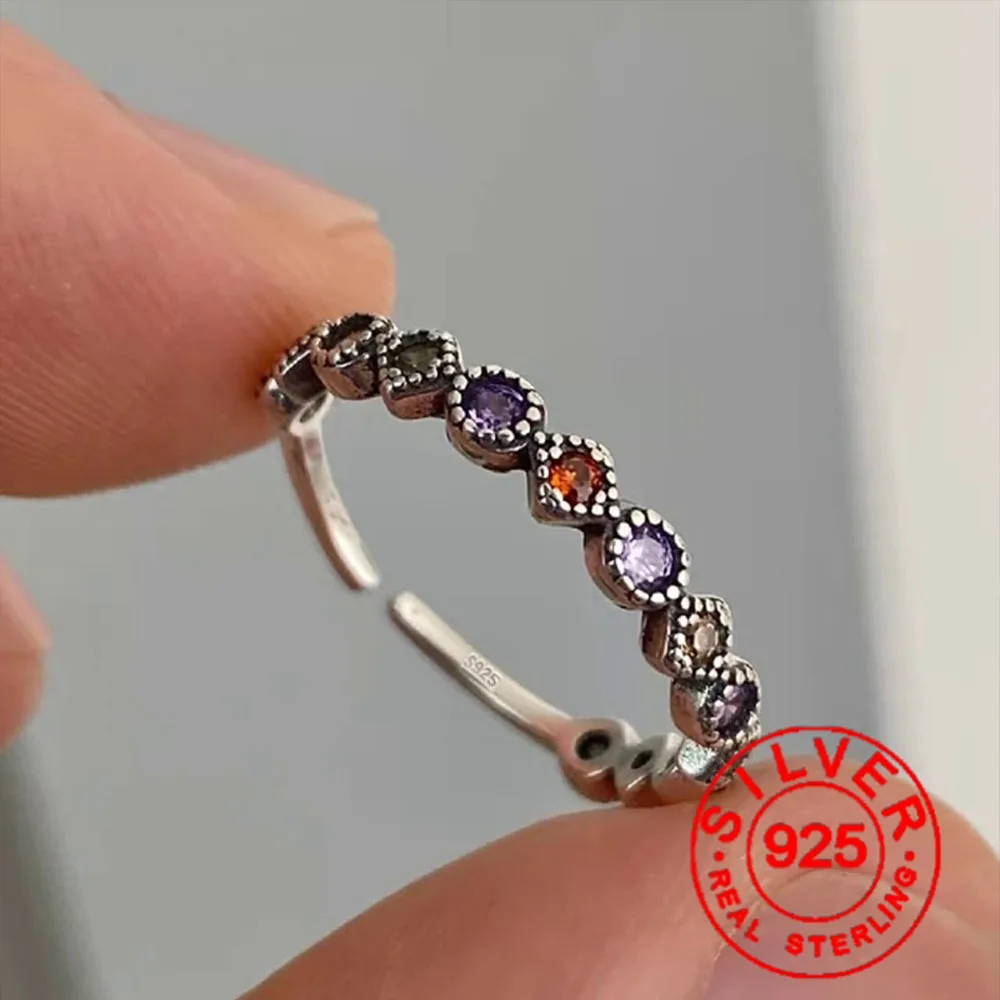 100% Solid BFCLUB Silver Color Rainbow Colorful Stone Rings For Women Simple Trendy Retro Anillos Party Gifts Accessories
100% Solid BFCLUB Silver Color Rainbow Colorful Stone Rings For Women Simple Trendy Retro Anillos Party Gifts Accessories