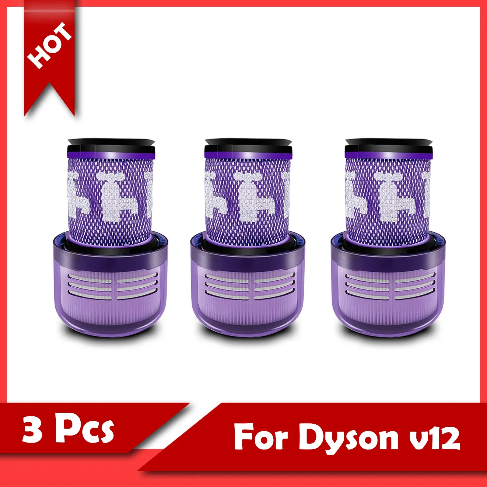 3 pcs For Dyson V12 HEPA Filter Compatible with Dyson Vacuum Replacement Filters
3 pcs For Dyson V12 HEPA Filter Compatible with Dyson Vacuum Replacement Filters