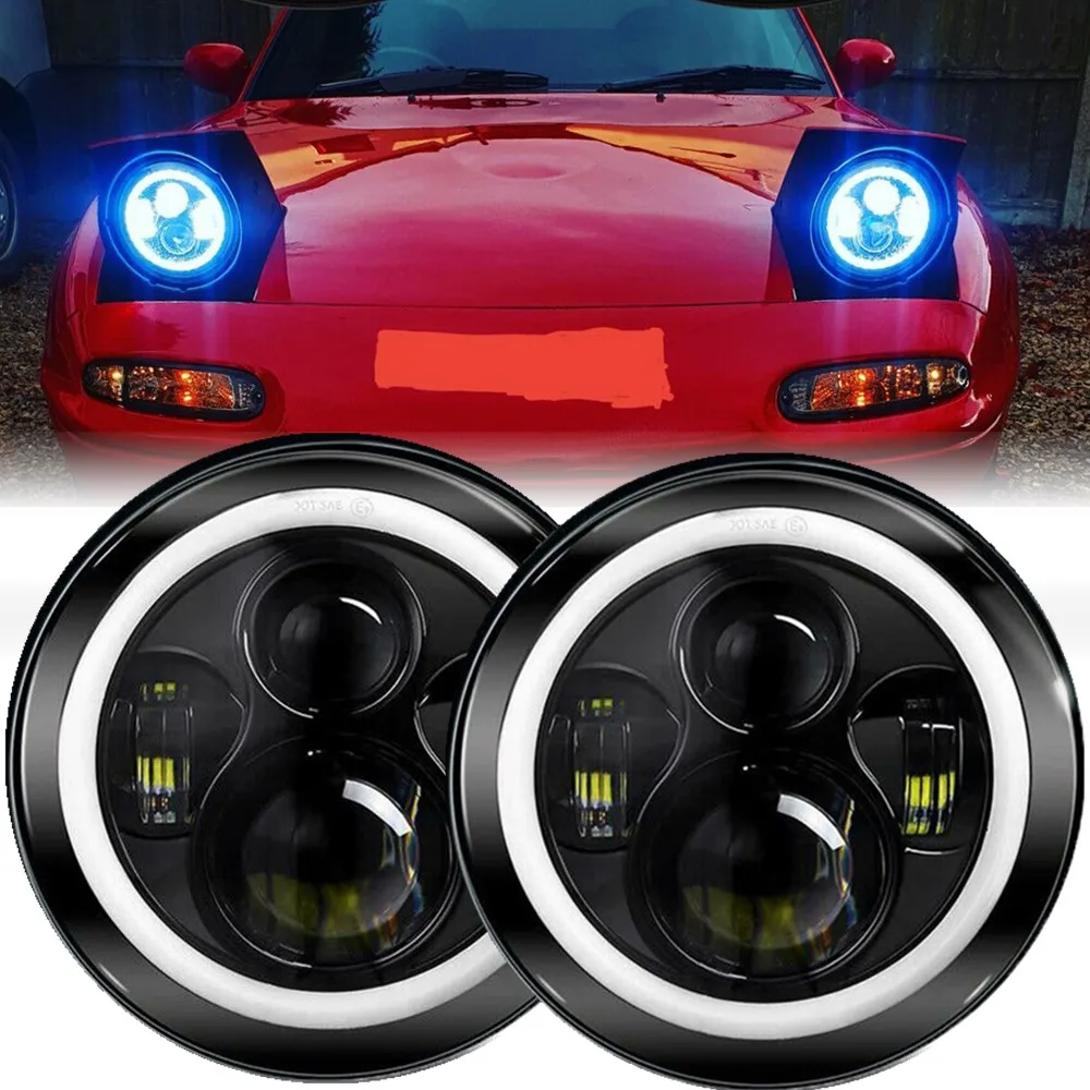 Подходит для 90-97 Mazda Miata MX-5 MX5 Автомобильная 7-дюймовая светодиодная фара круглые глаза ангела гало передние дневные ходовые огни для Land Rover Defender 90 110
Подходит для 90-97 Mazda Miata MX-5 MX5 Автомобильная 7-дюймовая светодиодная фара круглые глаза ангела гало передние дневные ходовые огни для Land Rover Defender 90 110