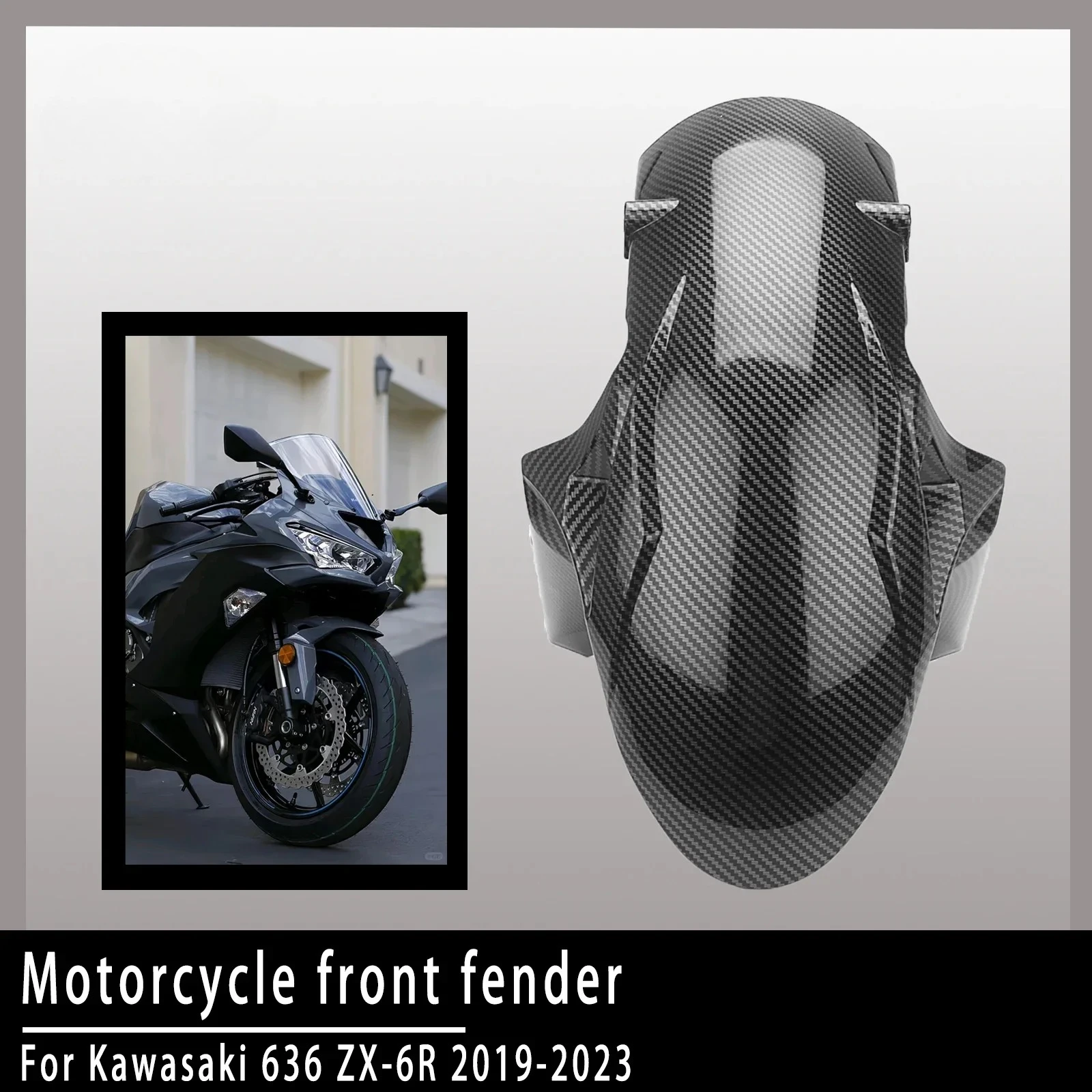 Guardabarros delantero de motocicleta para Kawasaki 636 ZX-6R 2019-2023 cubierta de rueda de guardabarros Protector contra salpi
Guardabarros delantero de motocicleta para Kawasaki 636 ZX-6R 2019-2023 cubierta de rueda de guardabarros Protector contra salpi
