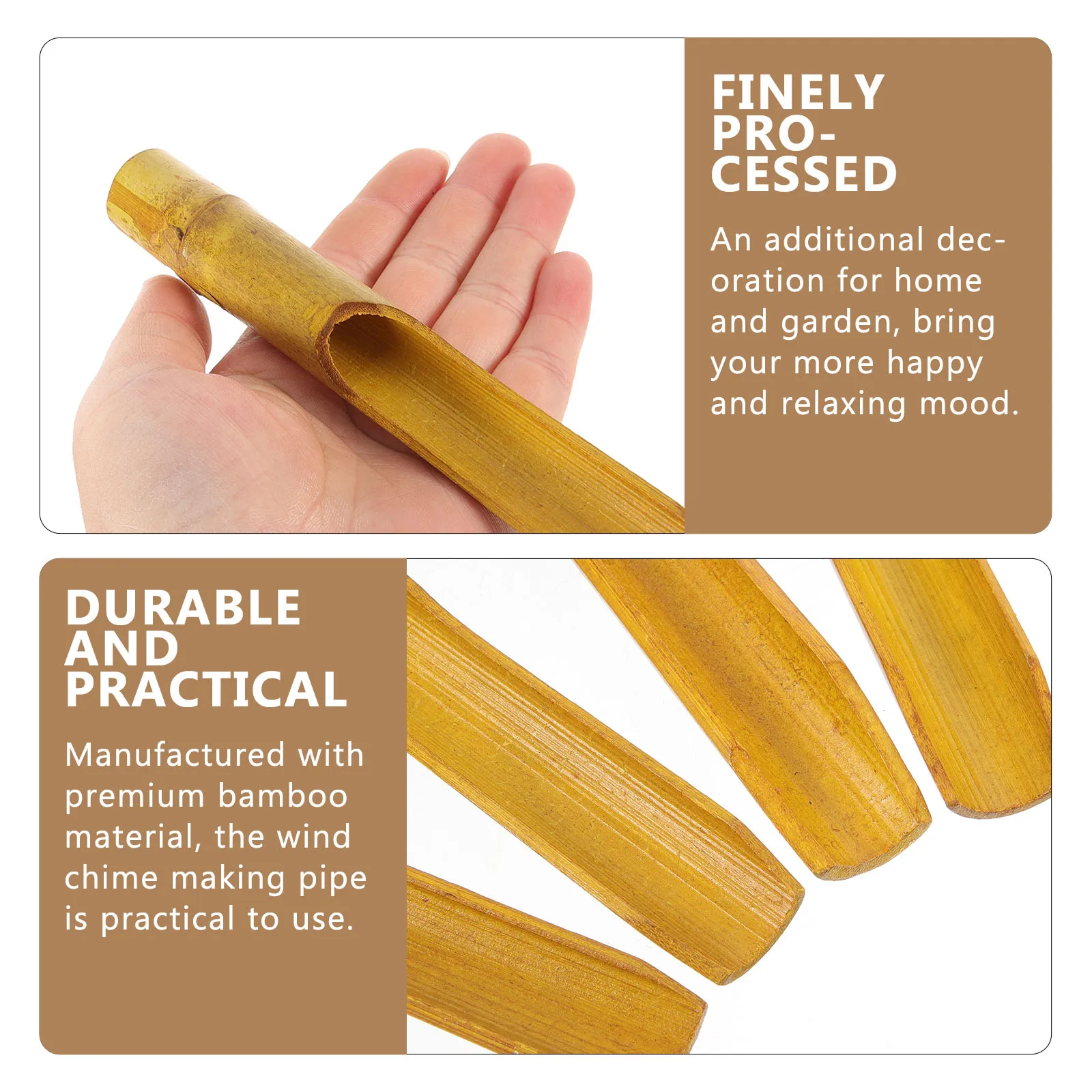 10Pcs Diy Wind Chime Bamboo Tubes Replacement Parts For Home And Garden Decor
10Pcs Diy Wind Chime Bamboo Tubes Replacement Parts For Home And Garden Decor