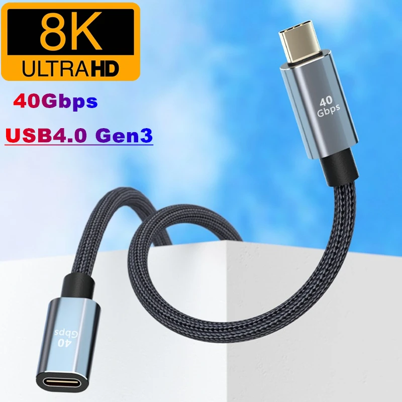 Удлинительный кабель USB4 8K 40 Гбит/с USB4 Thunderbolt4 Удлинительный шнур «папа-мама» PD100W 5A Быстрая зарядка 40 Гбит/с Шнур передачи данных
Удлинительный кабель USB4 8K 40 Гбит/с USB4 Thunderbolt4 Удлинительный шнур «папа-мама» PD100W 5A Быстрая зарядка 40 Гбит/с Шнур передачи данных