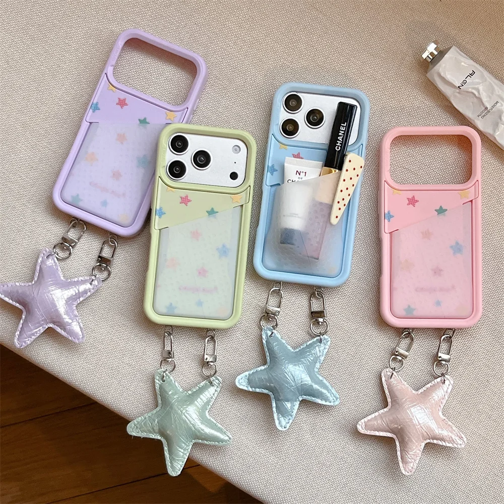Fashion Cute Stars With Card Holder Phone Case for iPhone 16 Pro Max 15 16 17 15 Pro 17 Pro Cover With 3D Charm Shockproof Cover
Fashion Cute Stars With Card Holder Phone Case for iPhone 16 Pro Max 15 16 17 15 Pro 17 Pro Cover With 3D Charm Shockproof Cover