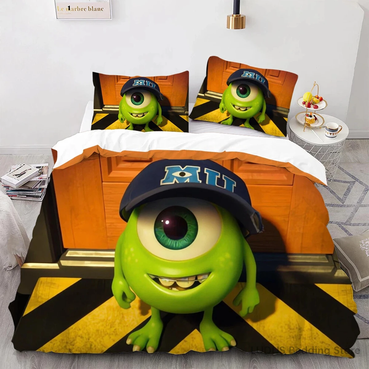 Cute Monsters University Duvet Cover with 2 Pillowcases Kawaii Mike Sulley Bedding Set Anime Quilt Cover No Flat Bed Sheet
Cute Monsters University Duvet Cover with 2 Pillowcases Kawaii Mike Sulley Bedding Set Anime Quilt Cover No Flat Bed Sheet