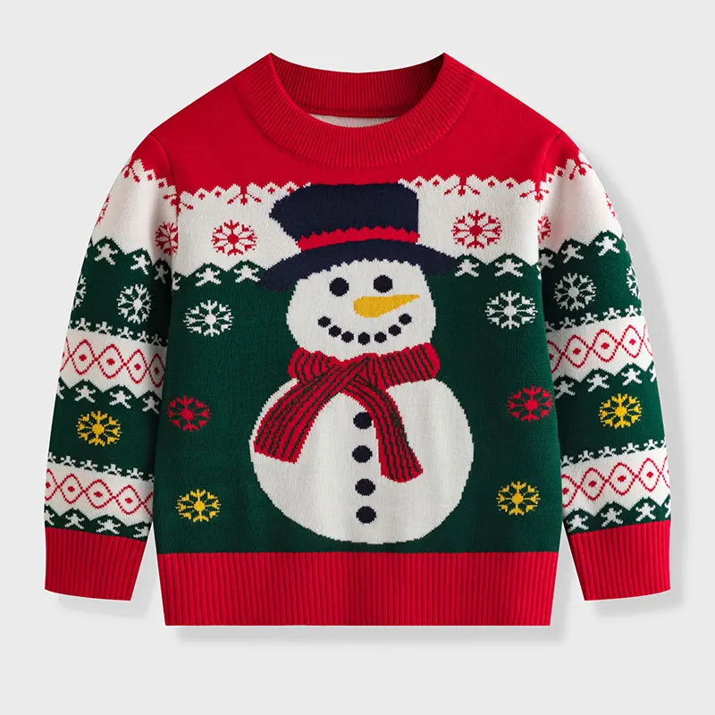 2025 New European and American winter children's Christmas cartoon Snowman sweater Girls' base pullovers knitted sweater
2025 New European and American winter children's Christmas cartoon Snowman sweater Girls' base pullovers knitted sweater