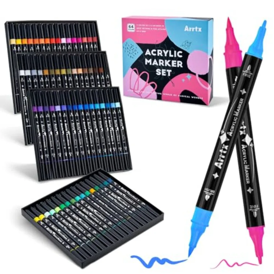 Acrylic Paint Markers Colors Dual Tip Acrylic Paint Pens with Fine Tip and Brush Tip Art Supplies for Rock Painting Wood Cerami
Acrylic Paint Markers Colors Dual Tip Acrylic Paint Pens with Fine Tip and Brush Tip Art Supplies for Rock Painting Wood Cerami