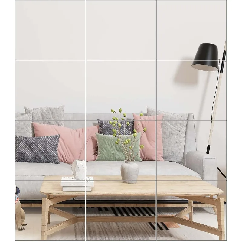 Ruomeng Gym Mirror Tiles - 14" x 12" x 12Pcs Wall Mounted Mirror Glass Frameless Full Length Mirror Tiles for Home Gym, Bedroom,
Ruomeng Gym Mirror Tiles - 14" x 12" x 12Pcs Wall Mounted Mirror Glass Frameless Full Length Mirror Tiles for Home Gym, Bedroom,