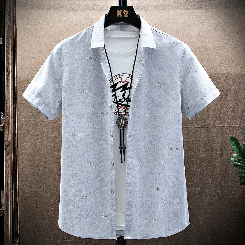 Casual Short Sleeve Shirt Men's Streetwear Fashion Blouse Streetdress Hombre Male Clothing Spring Summer Camisa Men's Shirts New
Casual Short Sleeve Shirt Men's Streetwear Fashion Blouse Streetdress Hombre Male Clothing Spring Summer Camisa Men's Shirts New