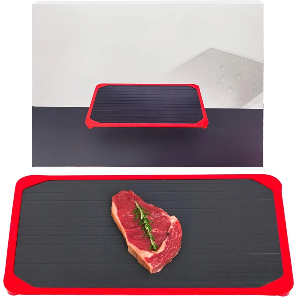 Frozen meats | without messy all-silicone borders | Defrost frozen foods faster without microwave or hot water
Frozen meats | without messy all-silicone borders | Defrost frozen foods faster without microwave or hot water