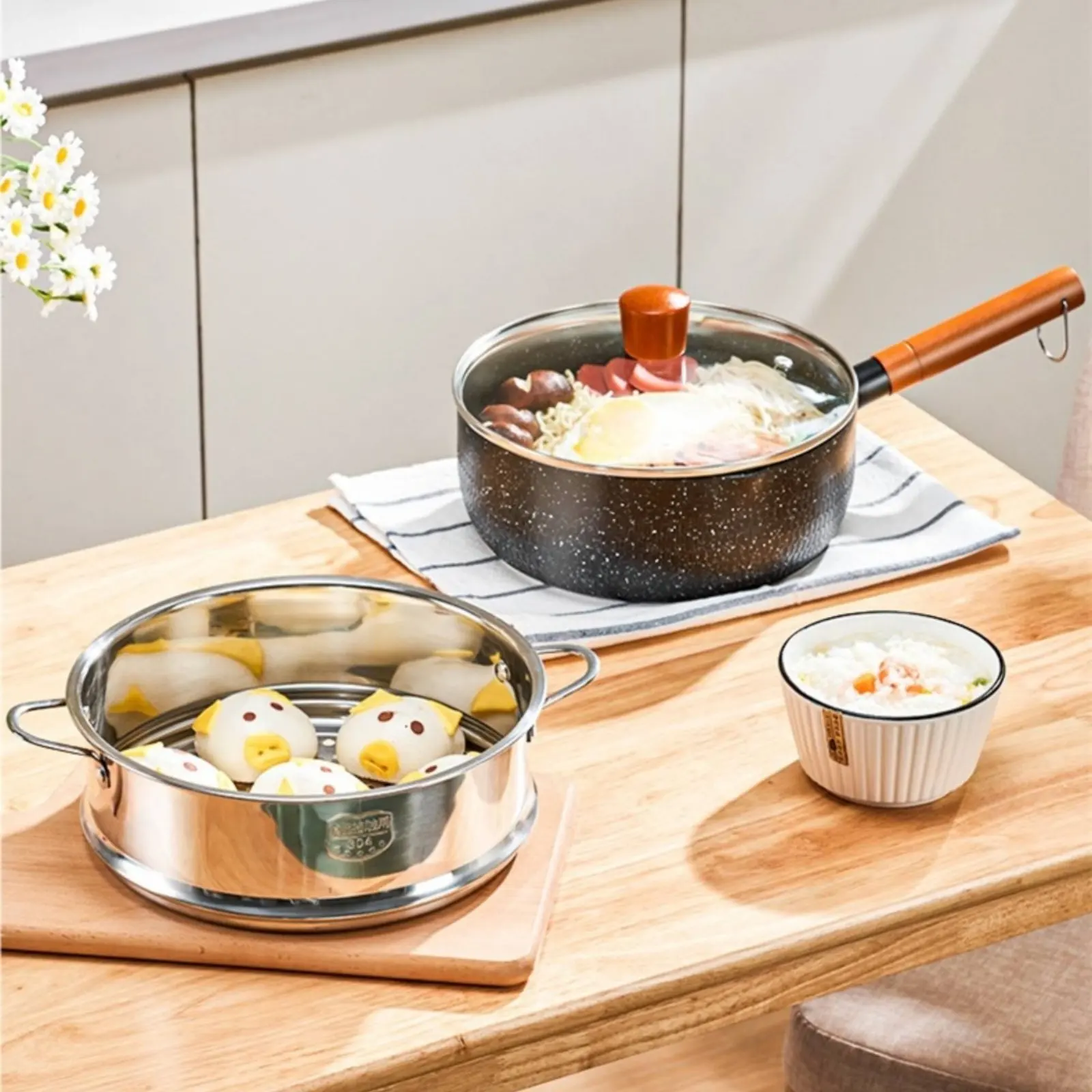 Maifan Stone Cooking Pot Even Heat Distribution Non-Stick Battered Fryer Small Fryer Pot with Drainer Rack Spatter-Resistant Lid
Maifan Stone Cooking Pot Even Heat Distribution Non-Stick Battered Fryer Small Fryer Pot with Drainer Rack Spatter-Resistant Lid