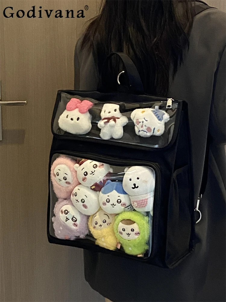 College Style Japanese Original Large Capacity Transparent Pain Bag Cute 10cm Baby Bag Student Versatile Oblique Span Backpack
College Style Japanese Original Large Capacity Transparent Pain Bag Cute 10cm Baby Bag Student Versatile Oblique Span Backpack