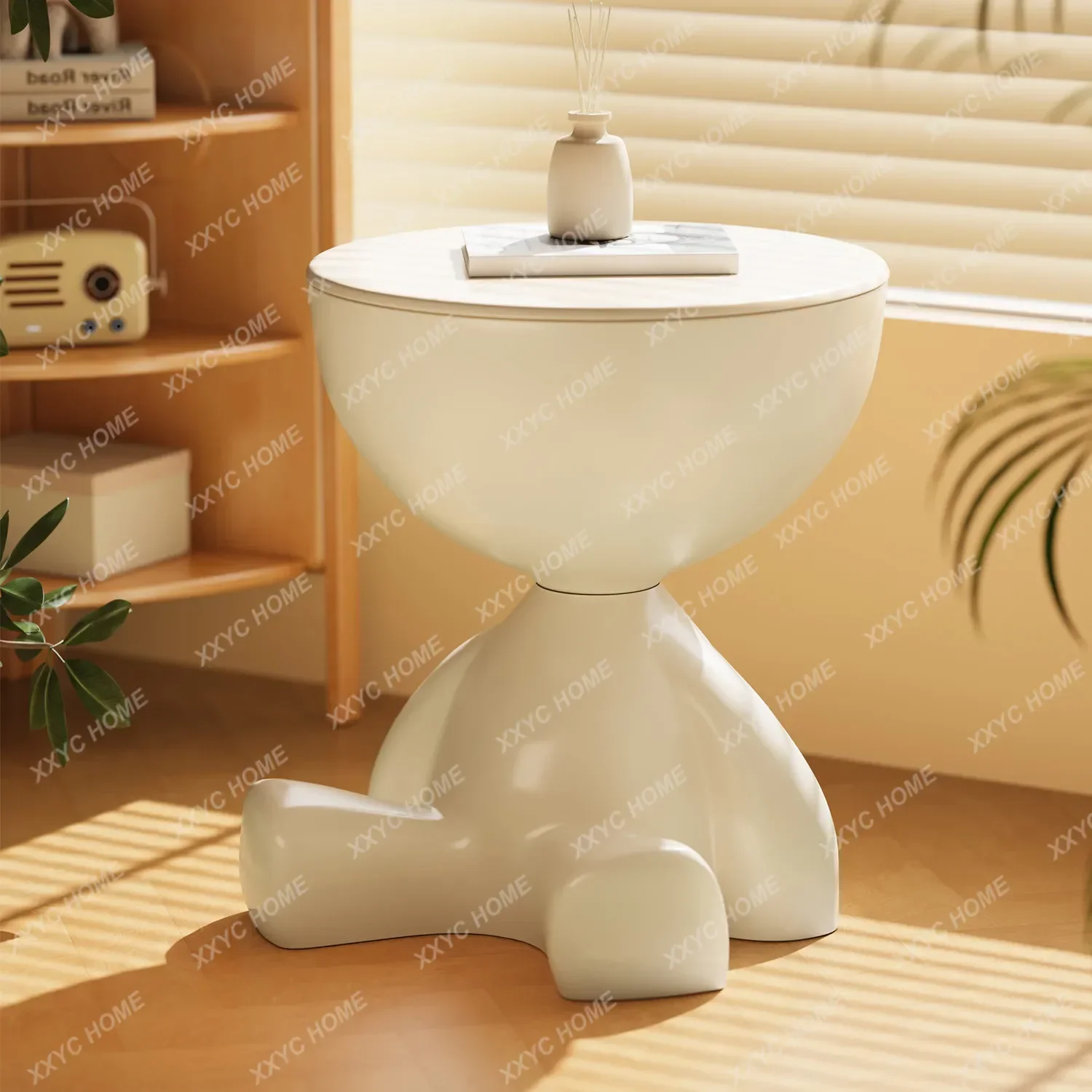 Creative sofa side removable coffee table cream style simple household living room round table side table small rack
Creative sofa side removable coffee table cream style simple household living room round table side table small rack