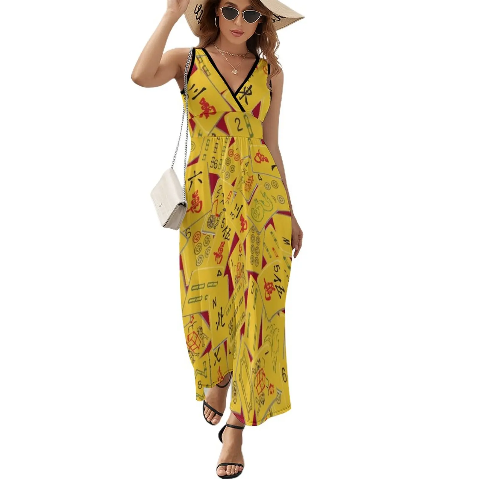 Mahjongg Mess Sleeveless Dress Long dress woman Woman clothing prom dress clothes for woman
Mahjongg Mess Sleeveless Dress Long dress woman Woman clothing prom dress clothes for woman