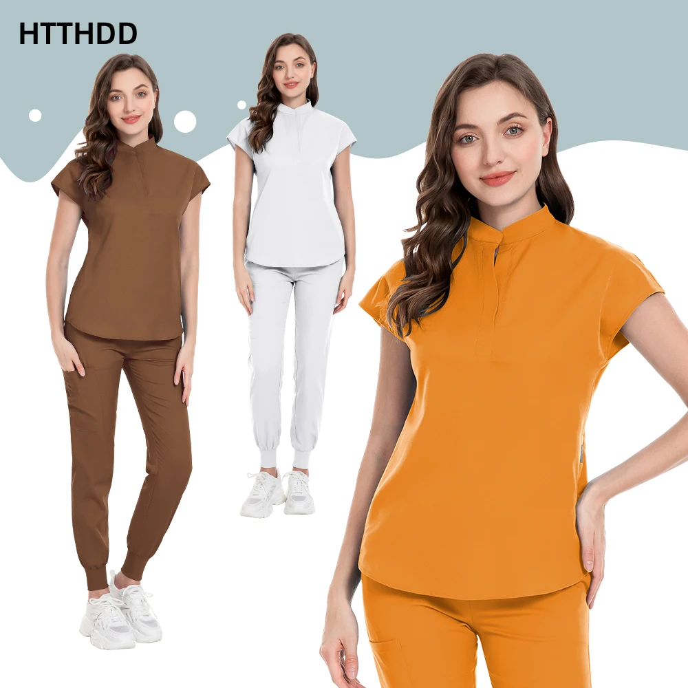 Fashion Nursing 2 Piece Sets Doctor Hospital Medical Elastic Uniform Nurses Scrub Jogger Suit Surgical Uniforms Woman Scrubs Set
Fashion Nursing 2 Piece Sets Doctor Hospital Medical Elastic Uniform Nurses Scrub Jogger Suit Surgical Uniforms Woman Scrubs Set