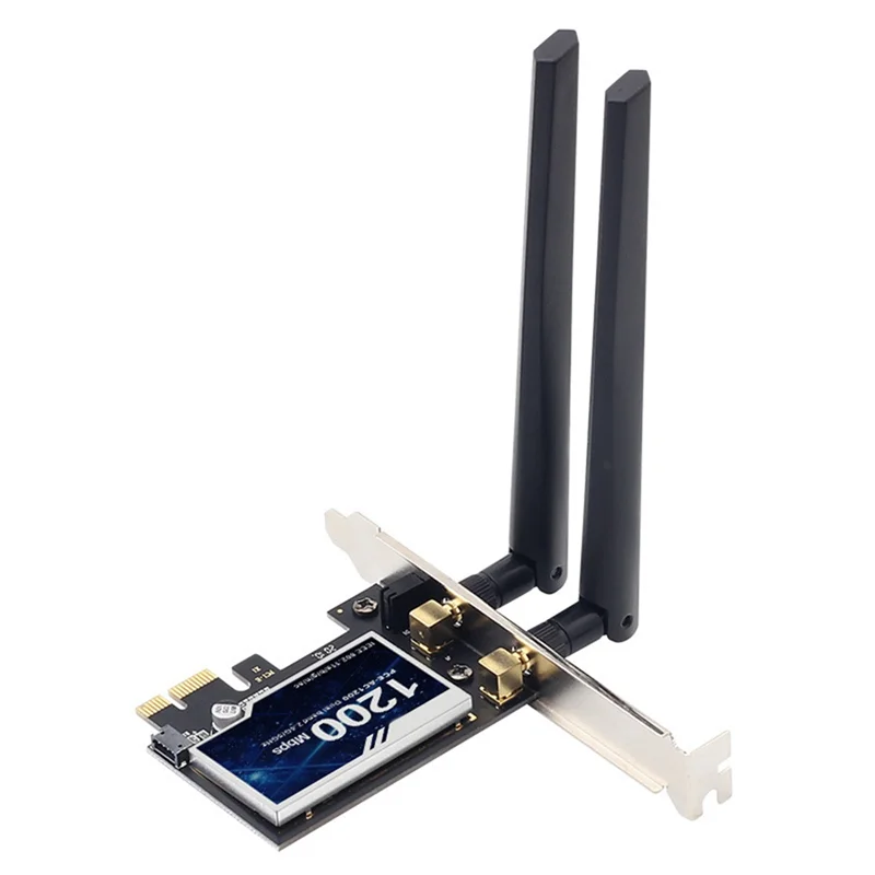 Беспроводной адаптер PCI-E Classic-1200 Мбит/с, 2,4 ГБ/5 ГГц с Bluetooth 4,0, Wi-Fi-карта Fordesktop, поддержка Forwin7/8/10/11
Беспроводной адаптер PCI-E Classic-1200 Мбит/с, 2,4 ГБ/5 ГГц с Bluetooth 4,0, Wi-Fi-карта Fordesktop, поддержка Forwin7/8/10/11