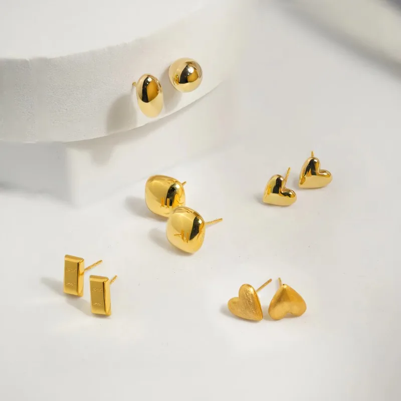 Jewelry 18K Fine Jewelry Real Gold Earrings Exquisite 18k Gold Small Gold Bar Shaped Earrings
Jewelry 18K Fine Jewelry Real Gold Earrings Exquisite 18k Gold Small Gold Bar Shaped Earrings