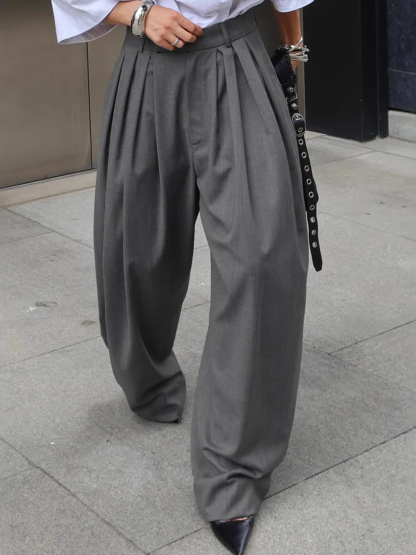 ay Casual Loose Commute Suit Pants for Women High Waist Wide Leg Long Pants Faionable Versatile Workwear
ay Casual Loose Commute Suit Pants for Women High Waist Wide Leg Long Pants Faionable Versatile Workwear