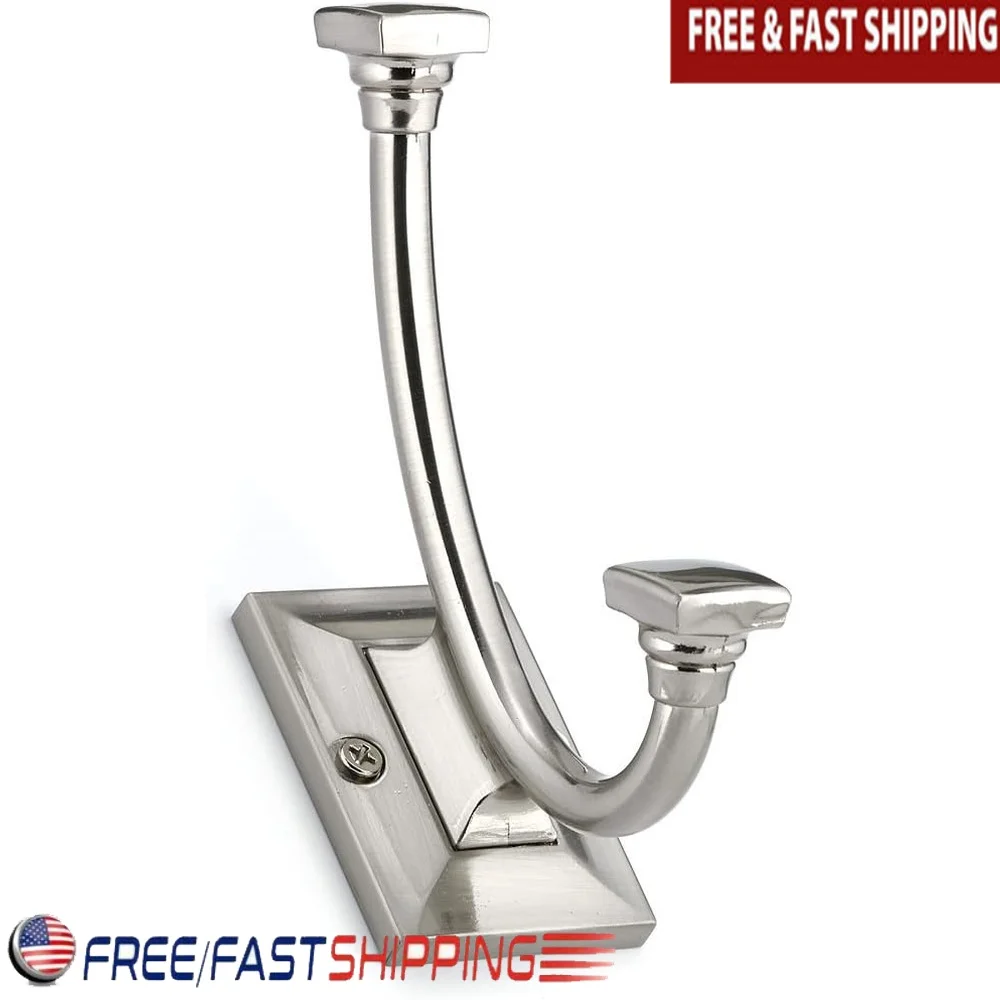 Transitional Metal Hook Brushed Nickel Finish Wall Mount Hardware 10kg Load Capacity Easy Installation Included Mounting Kit
Transitional Metal Hook Brushed Nickel Finish Wall Mount Hardware 10kg Load Capacity Easy Installation Included Mounting Kit