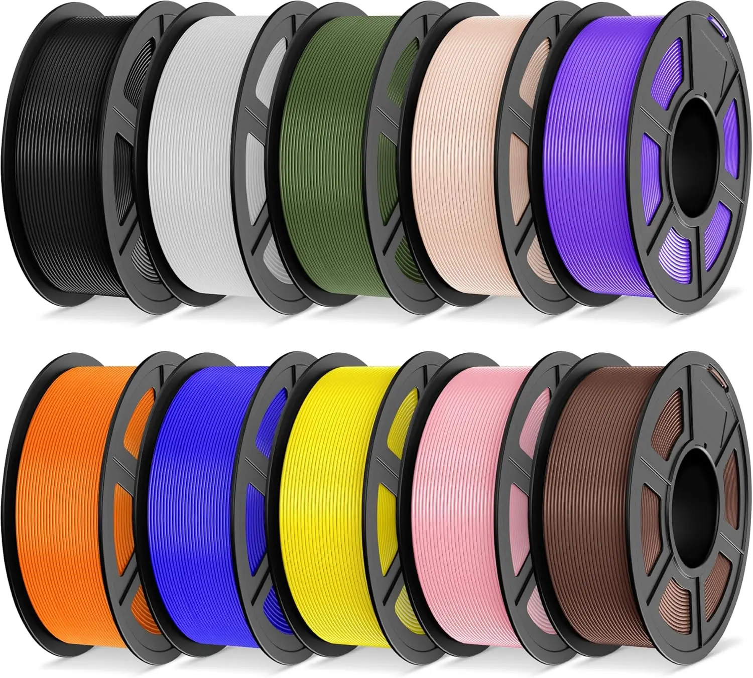 10kg PLA+ Filament 1.75mm Bundle, 10 Colors 1kg Spool, High Speed 300mm/s, Toughness, No Warp
10kg PLA+ Filament 1.75mm Bundle, 10 Colors 1kg Spool, High Speed 300mm/s, Toughness, No Warp