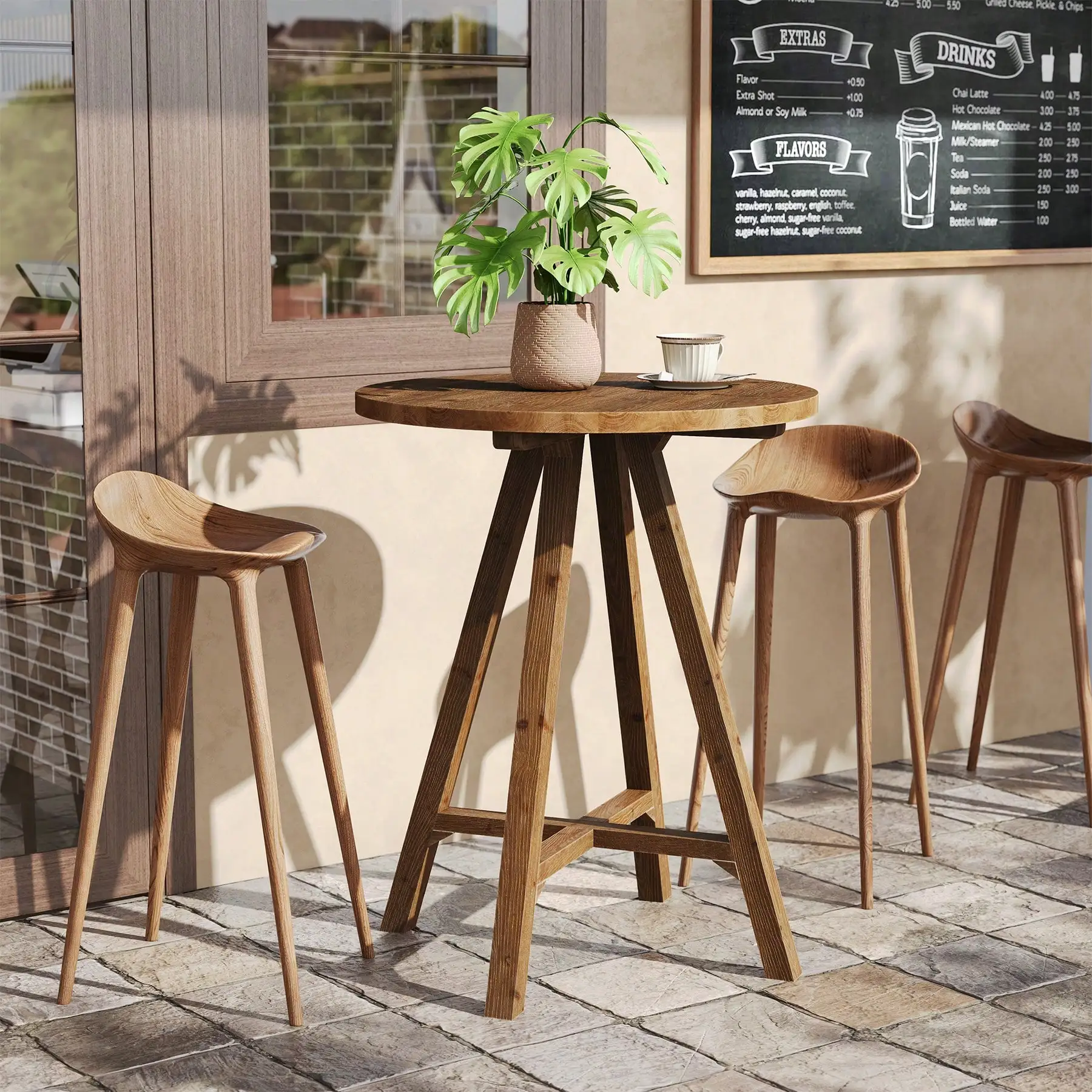 31.5" Round Solid Wood Bar Table - Counter Height Pub Table For Cafe, Kitchen, Dining & Living Room (Natural Wood Finish)
31.5" Round Solid Wood Bar Table - Counter Height Pub Table For Cafe, Kitchen, Dining & Living Room (Natural Wood Finish)