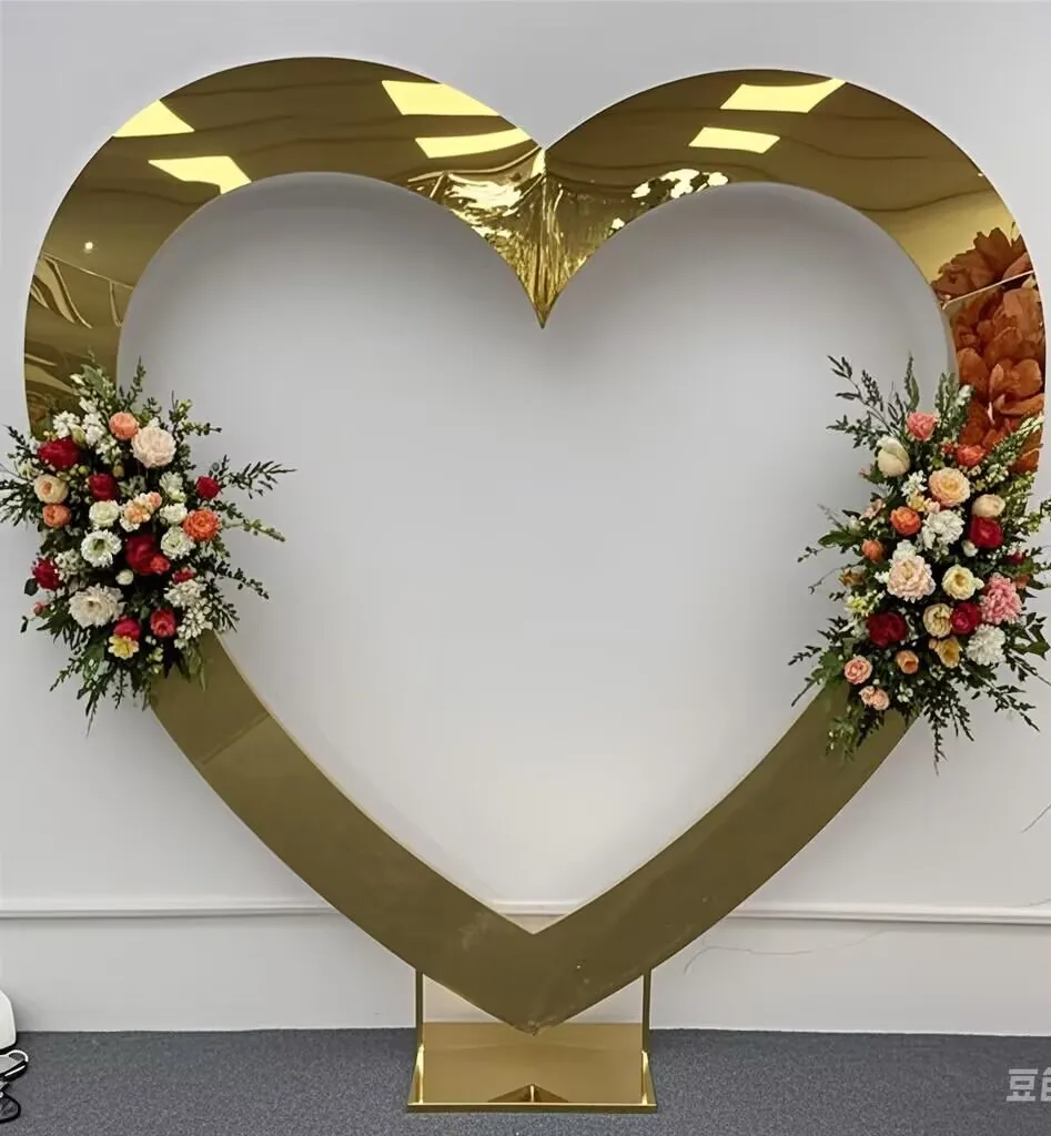 New! Silver Heart-Shaped Stainless Steel Wedding Arch - Party Decoration for Ceremony Backdrop
New! Silver Heart-Shaped Stainless Steel Wedding Arch - Party Decoration for Ceremony Backdrop