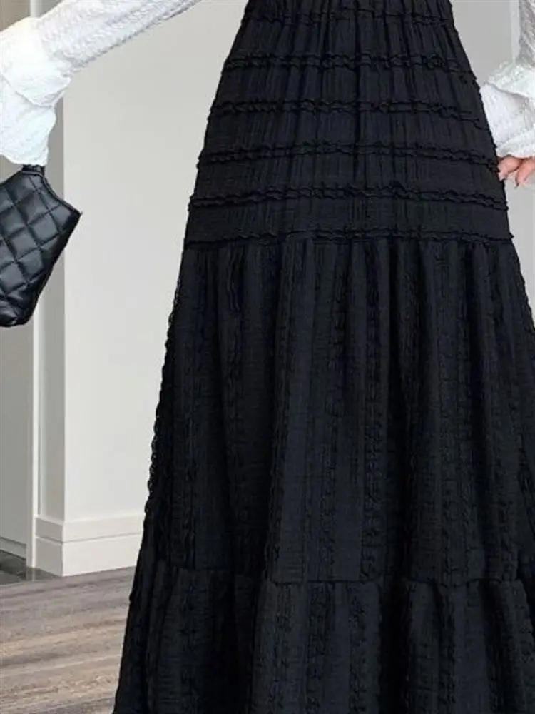 Korean Textured Folded White Lace Long Skirt Women's Spring Summer Hip Covering Versatile Super Fairy Cake f-length Skirt
Korean Textured Folded White Lace Long Skirt Women's Spring Summer Hip Covering Versatile Super Fairy Cake f-length Skirt