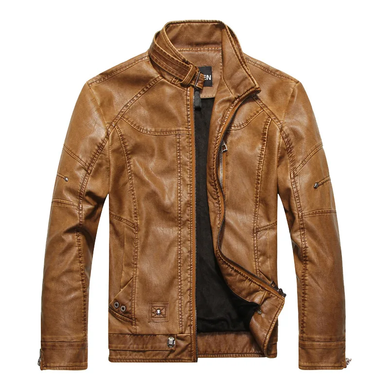 New Leather jacket European and American Fashionable Men's Motorcycle PU High-Quality Leather Jacket With Plush Leather
New Leather jacket European and American Fashionable Men's Motorcycle PU High-Quality Leather Jacket With Plush Leather
