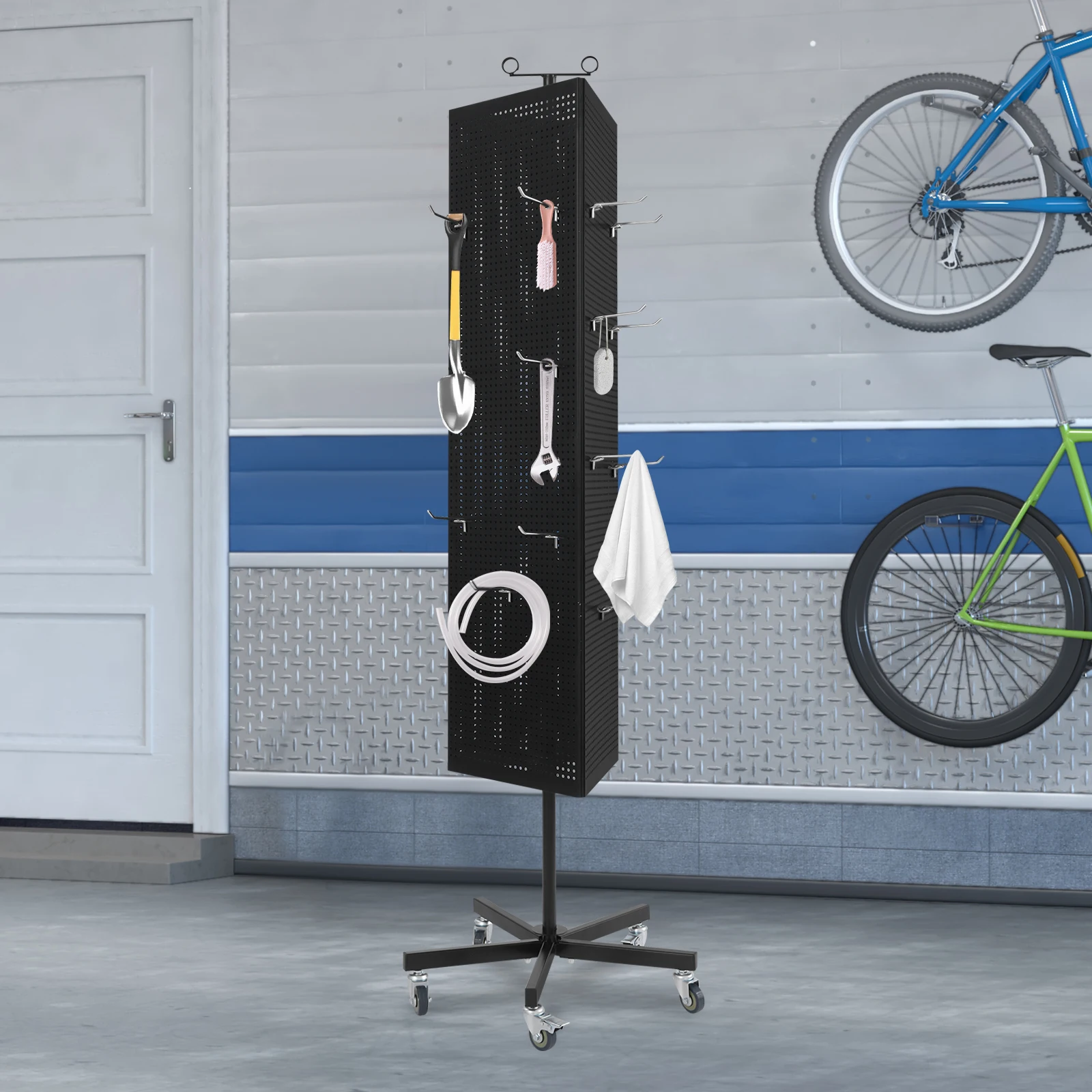 Mobile Retail Display Stand With 5 Universal Wheels (2 With Brakes), Space Saving Vertical Design Easy To Assemble
Mobile Retail Display Stand With 5 Universal Wheels (2 With Brakes), Space Saving Vertical Design Easy To Assemble
