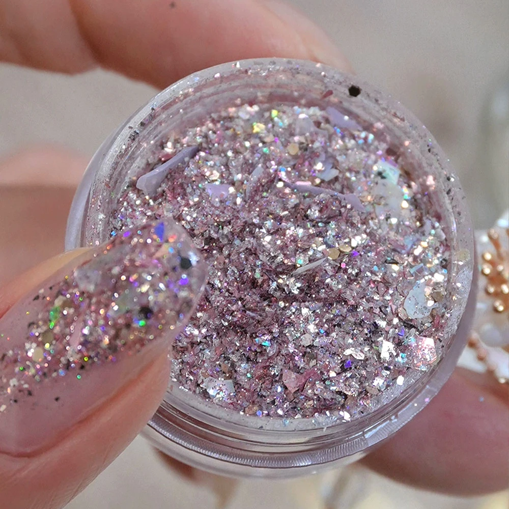 1g Pink Shell Chips Nail Glitter Powder Sequins, Gold Silver Shell Slices Foil Nail Decor, Fairy Cloud Brocade Nail Chrome Flake
1g Pink Shell Chips Nail Glitter Powder Sequins, Gold Silver Shell Slices Foil Nail Decor, Fairy Cloud Brocade Nail Chrome Flake