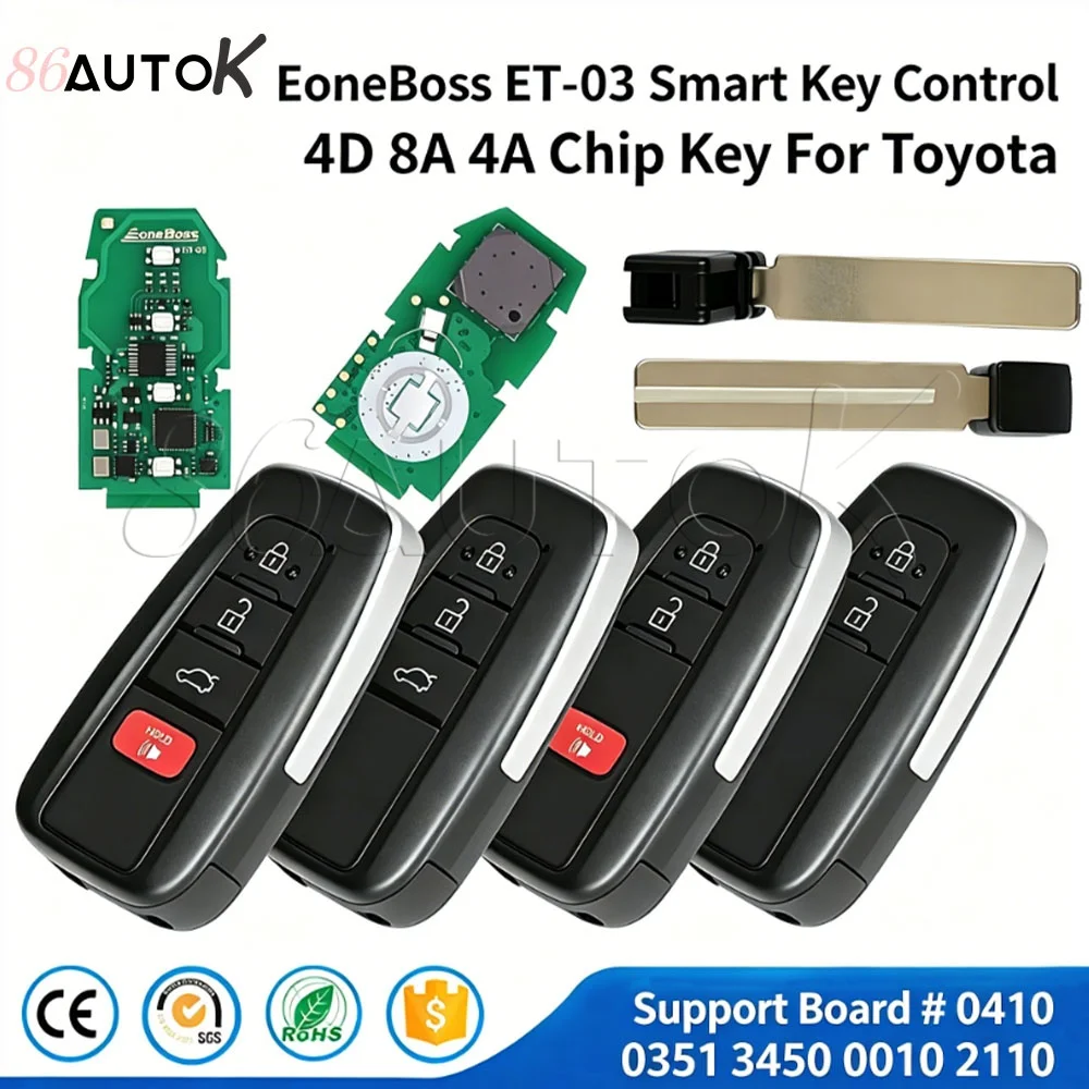 Universal Remote Key For Toyota Camry CHR Izoa RAV4 Avalon Corolla 4D 8A 4A Chip EoneBoss ET-03 Support 0410 0351 3450 0010 2110
Universal Remote Key For Toyota Camry CHR Izoa RAV4 Avalon Corolla 4D 8A 4A Chip EoneBoss ET-03 Support 0410 0351 3450 0010 2110