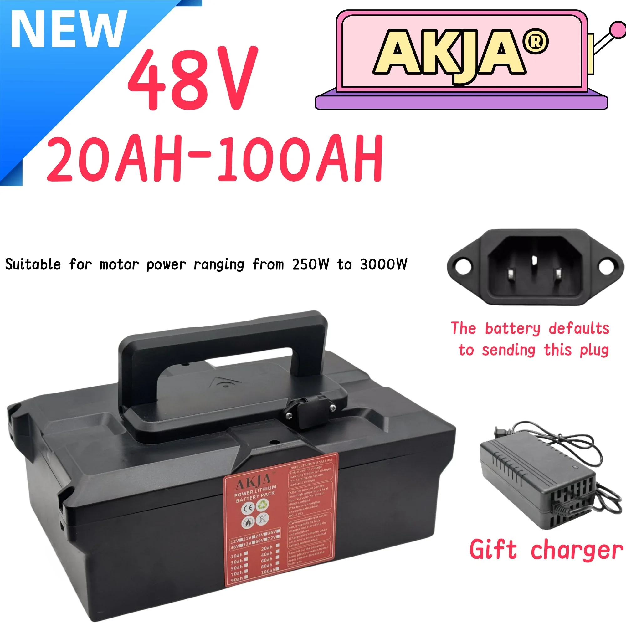 Air fast transportation,48V50AH,Send within 24 hours,New 18650 lithium battery,Suitable for motors under 3000W,Full capacity
Air fast transportation,48V50AH,Send within 24 hours,New 18650 lithium battery,Suitable for motors under 3000W,Full capacity
