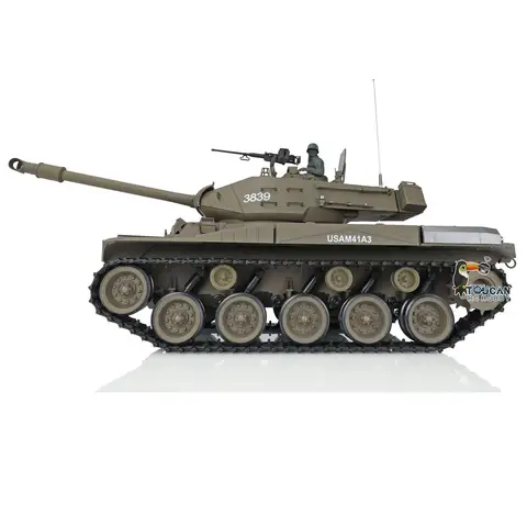 HENG LONG RC Tank 7.0 Plastic Walker Bulldog RTR Model 2.4Ghz 1/16 Scale 3839 Smoking Unit Tracks Wheels Model TH17323-SMT5