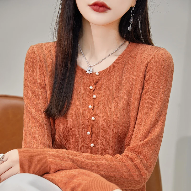Hot Sale Wool And Lyocell Blending Knit Sweaters Women's Loose Pullovers Spring Female Casual Clothing Long Sleeve Soft Jumper
Hot Sale Wool And Lyocell Blending Knit Sweaters Women's Loose Pullovers Spring Female Casual Clothing Long Sleeve Soft Jumper