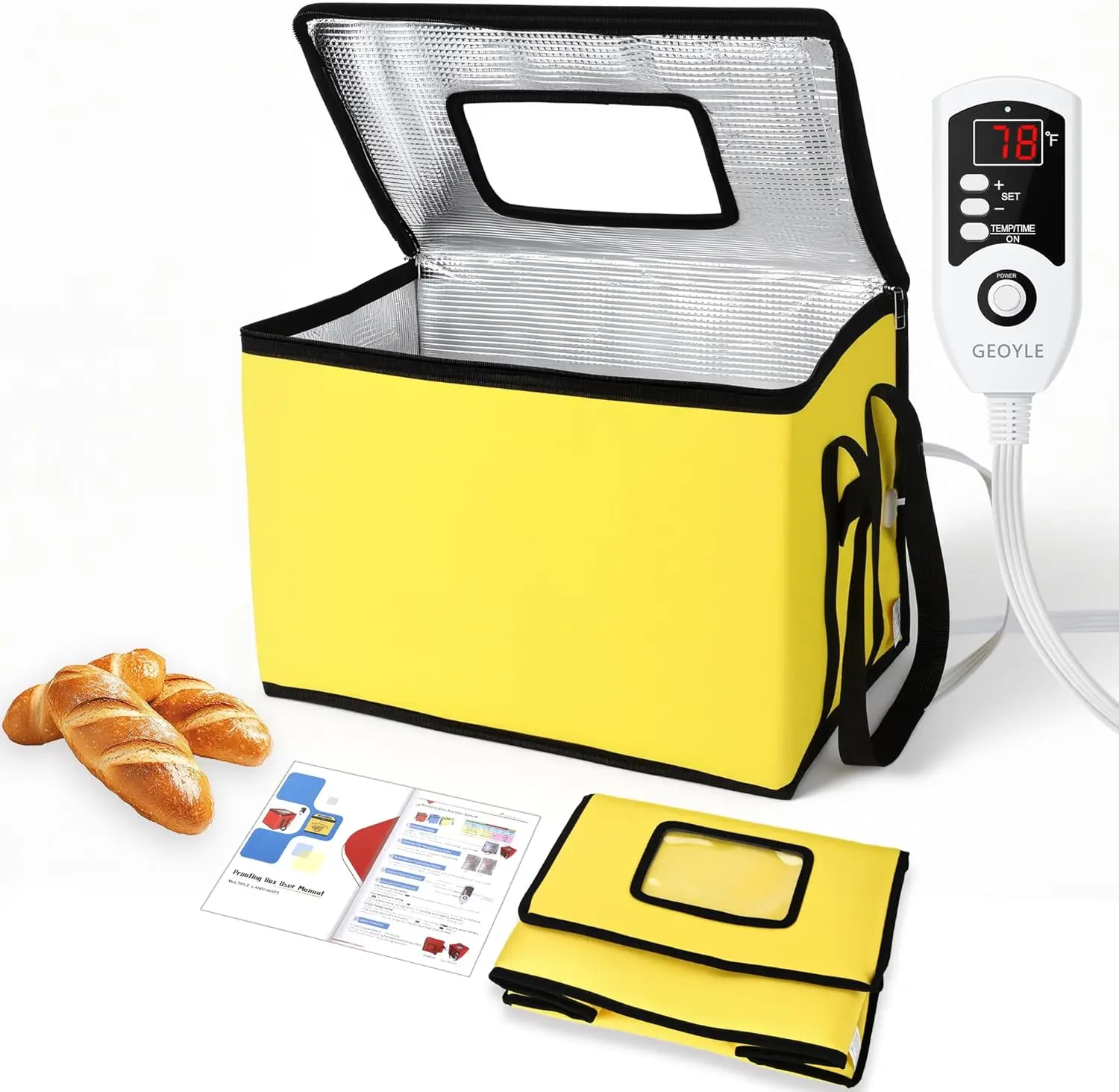 30L Foldable Dough Proofer with Temperature Control & Timer for Bread, Yogurt, and More
30L Foldable Dough Proofer with Temperature Control & Timer for Bread, Yogurt, and More