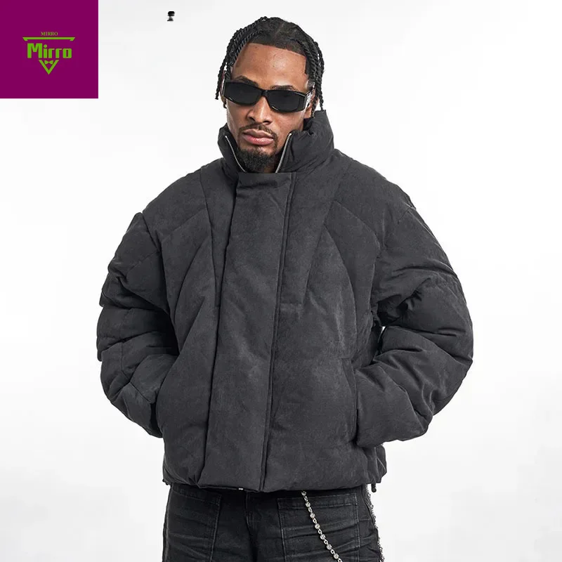 American Vintage Stand Collar Cotton-padded Coat Winter Cloth Thick Warm Parkas Jacket Men's Quilted Padded Jacket
American Vintage Stand Collar Cotton-padded Coat Winter Cloth Thick Warm Parkas Jacket Men's Quilted Padded Jacket