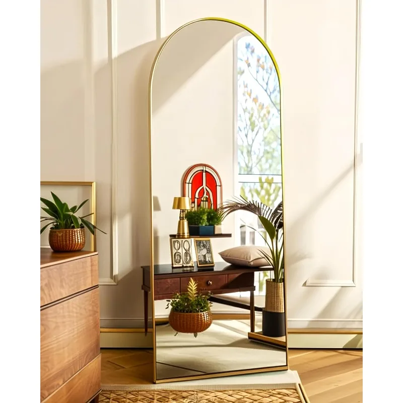Arched Full Length Floor Mirror - 59"x18" Gold Standing Mirror for Bedroom, Living Room, or Dressing Area - Stylish Arch
Arched Full Length Floor Mirror - 59"x18" Gold Standing Mirror for Bedroom, Living Room, or Dressing Area - Stylish Arch