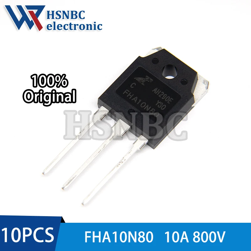 10PCS FHA10N80 10N80 FHA10N80C TO-3P 800V 10A N-channel Power MOSFET Transistor 100% New Original
10PCS FHA10N80 10N80 FHA10N80C TO-3P 800V 10A N-channel Power MOSFET Transistor 100% New Original